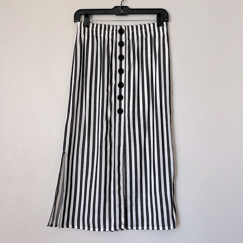 Midi Skirt White/Black Size 4